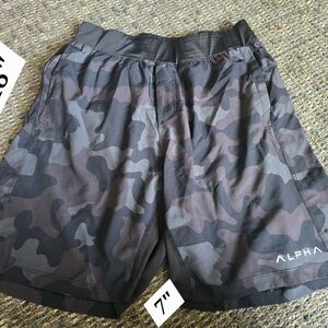 Men's Camo Shorts - Black and Gray